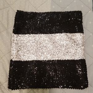 3$ add on // Forever 21 sequin striped mini skirt